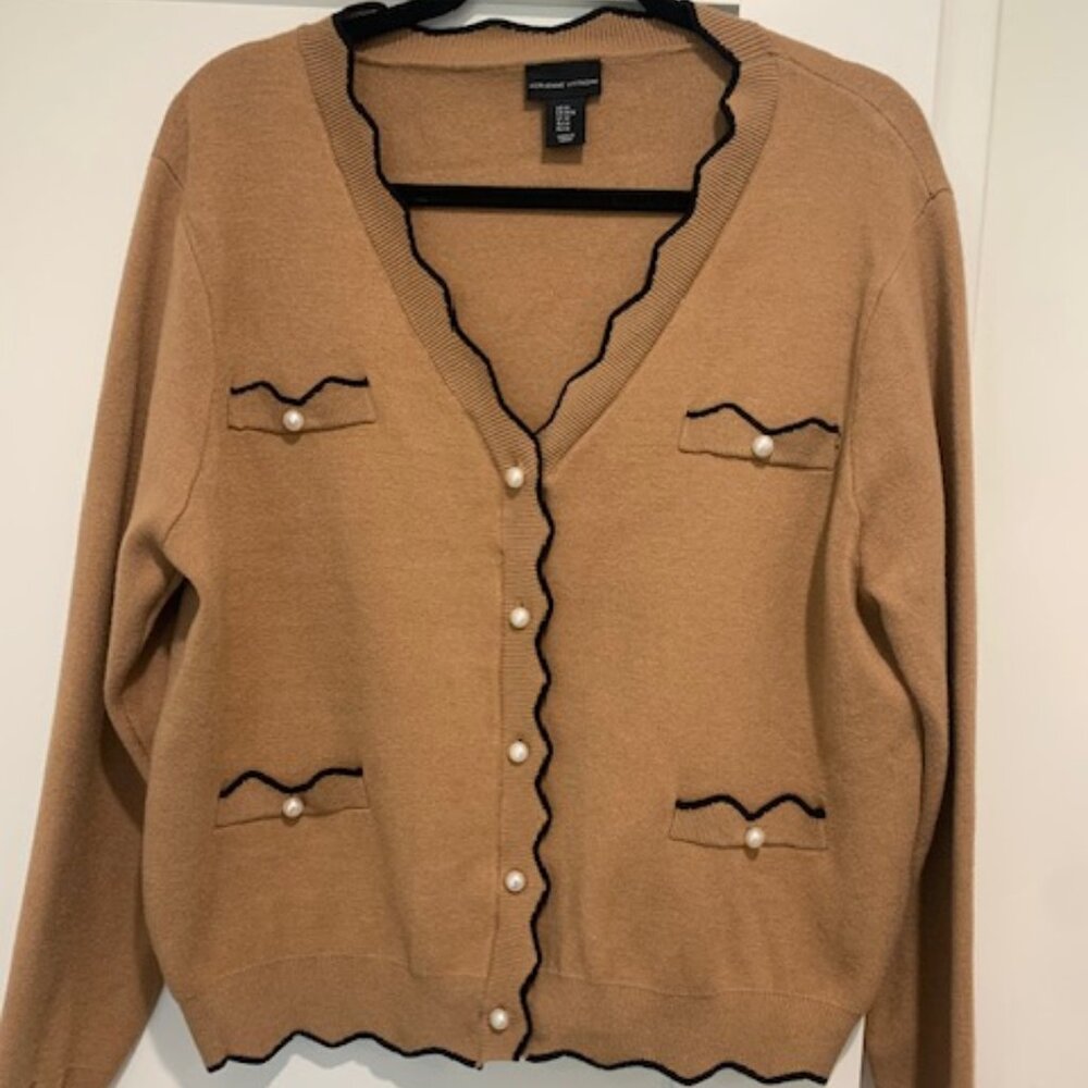✨ Adrienne Vittadini Cardigan – Size M – Chic, Cozy & Cute! 💕